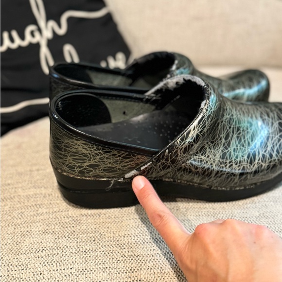 Dansko Clog Swirl black leather patent Size 37 - Picture 5 of 11